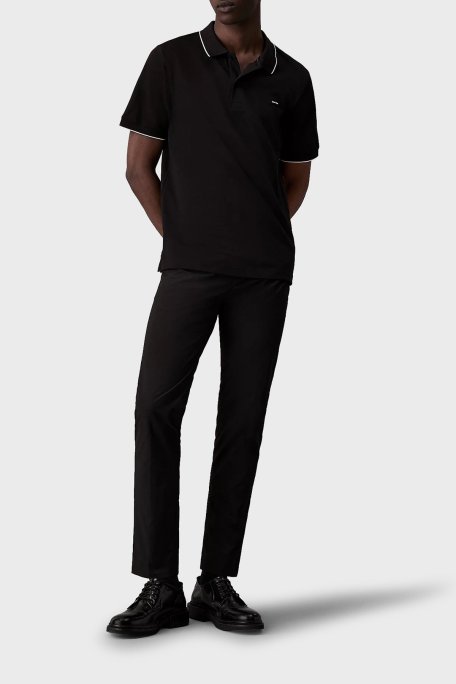 Calvin Klein Pamuklu Slim Fit K10K112751BEH Erkek Polo Yaka T Shirt K10K112751 BEH SİYAH - Calvin Klein (1)