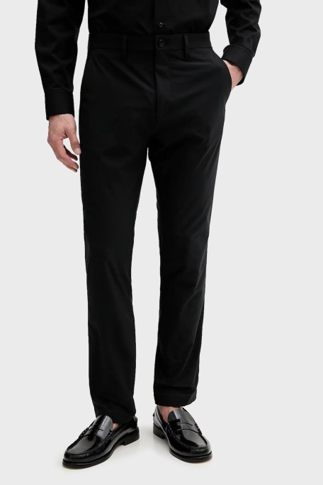 Calvin Klein Slim Fit Normal Bel Düz Paça LV04LB610GUB1 Erkek Pantolon LV04LB610G UB1 SİYAH - Calvin Klein