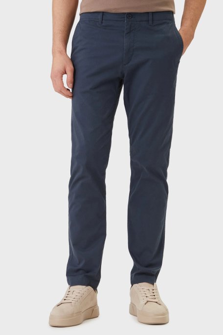 Calvin Klein Pamuklu Slim Fit Normal Bel LV04RF618GPPK Erkek Pantolon LV04RF618G PPK LACİVERT - Calvin Klein