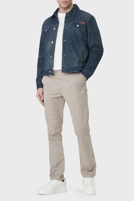 Calvin Klein Pamuklu Slim Fit Normal Bel LV04RF618GRAK Erkek Pantolon LV04RF618G RAK BEJ - Calvin Klein (1)