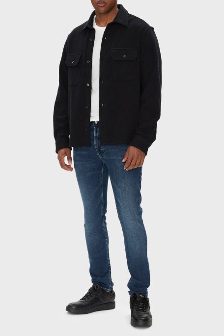 Calvin Klein Pamuklu Slim Fit Orta Bel Dar Paça Jeans LV04RB720GPTR Erkek Kot Pantolon LV04RB720G PTR LACİVERT - Calvin Klein (1)