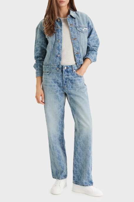 Calvin Klein Pamuklu Straight Fit Normal Bel Jeans LV047F678G1WX Bayan Kot Pantolon LV047F678G 1WX MAVİ - Calvin Klein (1)