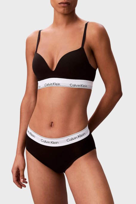 Calvin Klein Push-Up Logo Bantlı Pamuklu Ayarlanabilir Askılı LV00QF8502UB1 Bayan Sütyen LV00QF8502 UB1 SİYAH - Calvin Klein