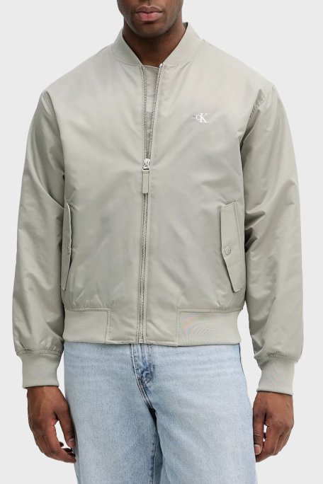 Calvin Klein Regular Fit Kolej Yaka Su itici Bomber LV04RC526G2GB Erkek Ceket LV04RC526G 2GB HAKİ - Calvin Klein