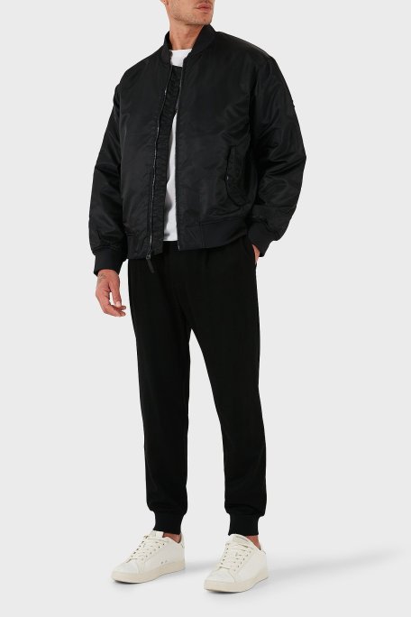 Calvin Klein Regular Fit Kolej Yaka Su İtici Bomber LV04RC526GUB1 Erkek Ceket LV04RC526G UB1 SİYAH - Calvin Klein (1)