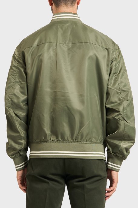 Calvin Klein Regular Fit Kolej Yaka Suya Dayanıklı Bomber LV04RD524GLDY Erkek Mont LV04RD524G LDY HAKİ - Calvin Klein (1)