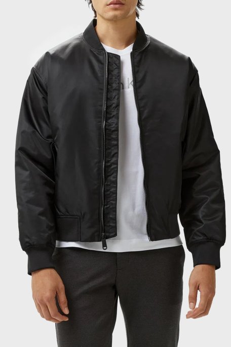 Calvin Klein Regular Fit Suya ve Rüzgara Dayanıklı Kolej Yaka Bomber 00040EM524UB1 Erkek Ceket 00040EM524 UB1 SİYAH - Calvin Klein