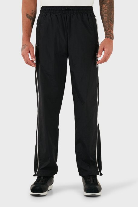 Calvin Klein Relaxed Fit Normal Bel Ribanalı Paça Çizgi Detaylı LV04RC522GUB1 Erkek Pantolon LV04RC522G UB1 SİYAH - Calvin Klein