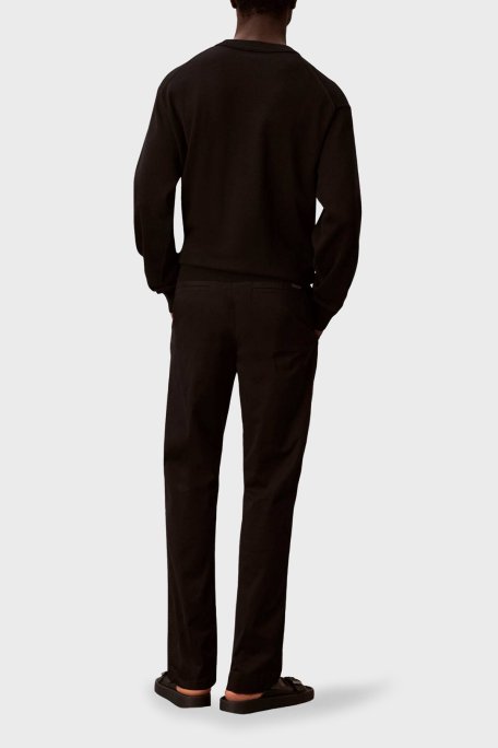 Calvin Klein Slim Fit Dar Paça Chino LV04RF618GUB1 Erkek Pantolon LV04RF618G UB1 SİYAH - Calvin Klein (1)