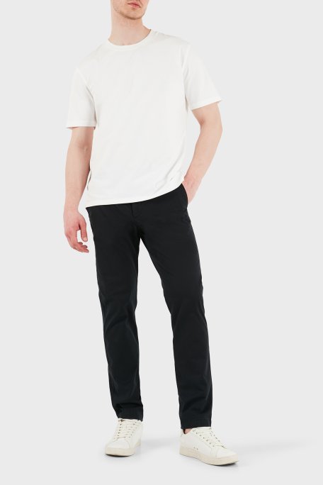 Calvin Klein Slim Fit Dar Paça Chino LV04RF618GUB1 Erkek Pantolon LV04RF618G UB1 SİYAH - Calvin Klein (1)