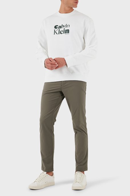 Calvin Klein Slim Fit Normal Bel Düz Paça LV04LB610GPAY Erkek Pantolon LV04LB610G PAY KAHVE - Calvin Klein