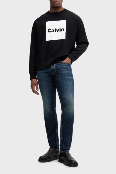 Calvin Klein Slim Fit Pamuklu Orta Bel Düz Paça Jeans LV04RE701G2TH Erkek Kot Pantolon LV04RE701G 2TH LACİVERT - Calvin Klein (1)