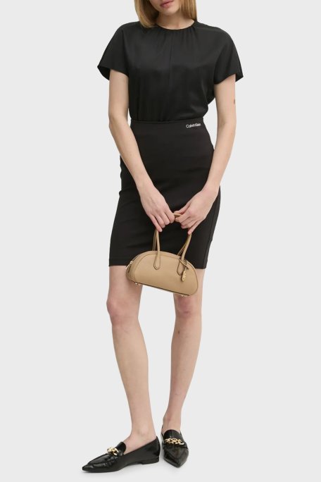 Calvin Klein Slim Fit Yüksek Bel Mini Boy Kalem J20J224862BEH Bayan Etek J20J224862 BEH SİYAH - Calvin Klein