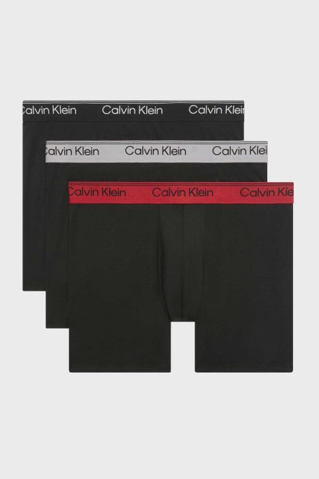 Calvin Klein Streç Pamuklu 3 Pack LV00NB42860AZ Erkek Boxer LV00NB4286 0AZ SİYAH - Calvin Klein