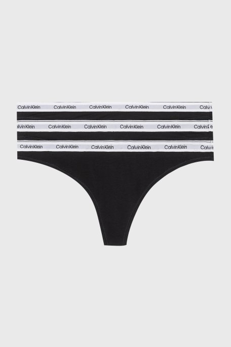 Calvin Klein Streç Pamuklu 3 Pack Tanga 000QD5209EUB1 Kadın Külot 000QD5209E UB1 SİYAH - Calvin Klein