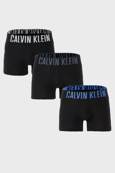 Calvin Klein Streç Pamuklu Logolu 3 Pack 000NB3608AZDM Erkek Boxer 000NB3608A ZDM SİYAH - Calvin Klein