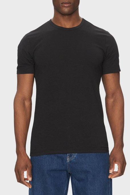 Calvin Klein Streç Pamuklu Regular Fit Bisiklet Yaka 3 Pack LV00NB4185UB1 Erkek T Shirt LV00NB4185 UB1 SİYAH - Calvin Klein (1)