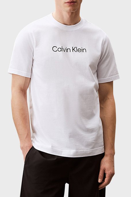 Calvin Klein Streç Pamuklu Regular Fit Bisiklet Yaka LVGMS5K182100 Erkek T Shirt LVGMS5K182 100 BEYAZ - Calvin Klein