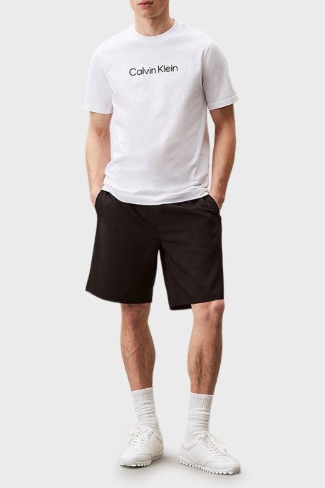 Calvin Klein Streç Pamuklu Regular Fit Bisiklet Yaka LVGMS5K182100 Erkek T Shirt LVGMS5K182 100 BEYAZ - Calvin Klein (1)