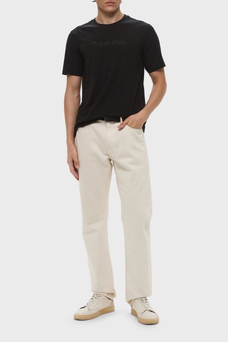 Calvin Klein Streç Pamuklu Regular Fit Bisiklet Yaka LVGMS5K182UB1 Erkek T Shirt LVGMS5K182 UB1 SİYAH - Calvin Klein (1)