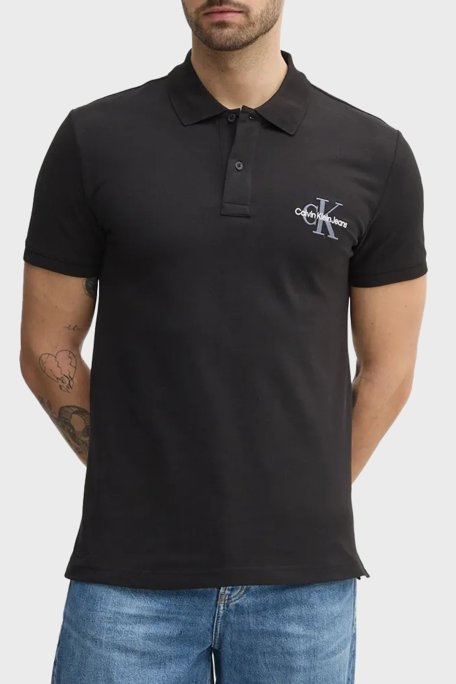 Calvin Klein Streç Pamuklu Regular Fit Düğmeli J30J3256640GM Erkek Polo Yaka T Shirt J30J325664 0GM SİYAH - Calvin Klein