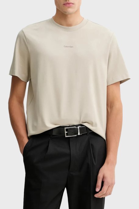 Calvin Klein Streç Pamuklu Regular Fit Sıfır Yaka LV04LC241G2F3 Erkek T Shirt LV04LC241G 2F3 ANTRASİT - Calvin Klein