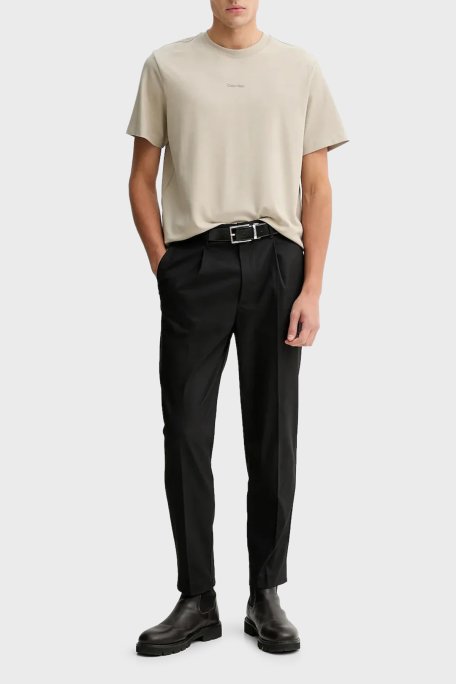 Calvin Klein Streç Pamuklu Regular Fit Sıfır Yaka LV04LC241G2F3 Erkek T Shirt LV04LC241G 2F3 ANTRASİT - Calvin Klein (1)