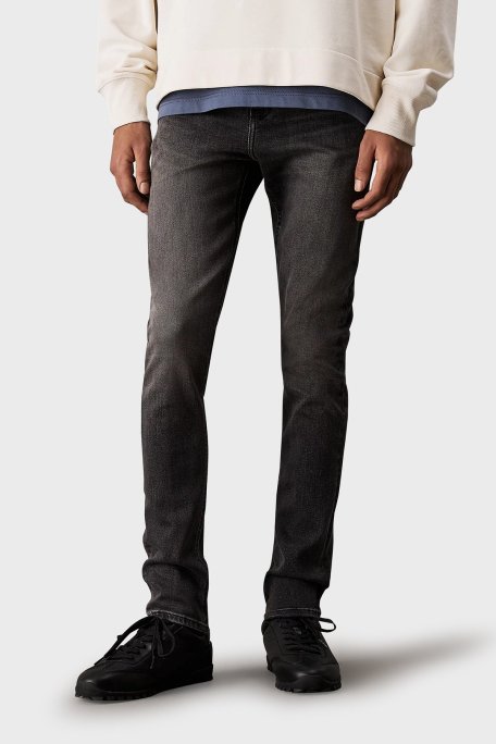 Calvin Klein Streç Pamuklu Skinny Fit Düşük Bel Dar Paça Jeans J30J3271501BY Erkek Kot Pantolon J30J327150 1BY SİYAH - Calvin Klein