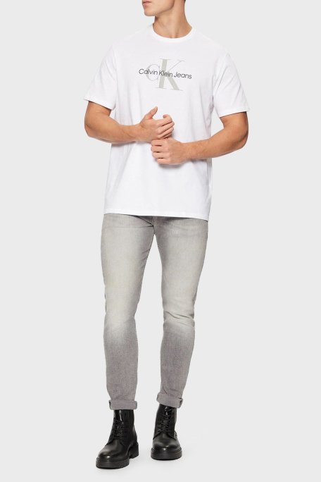 Calvin Klein Streç Pamuklu Skinny Fit Normal Bel Dar Paça Jeans J30J3265621BZ Erkek Kot Pantolon J30J326562 1BZ GRİ - Calvin Klein (1)