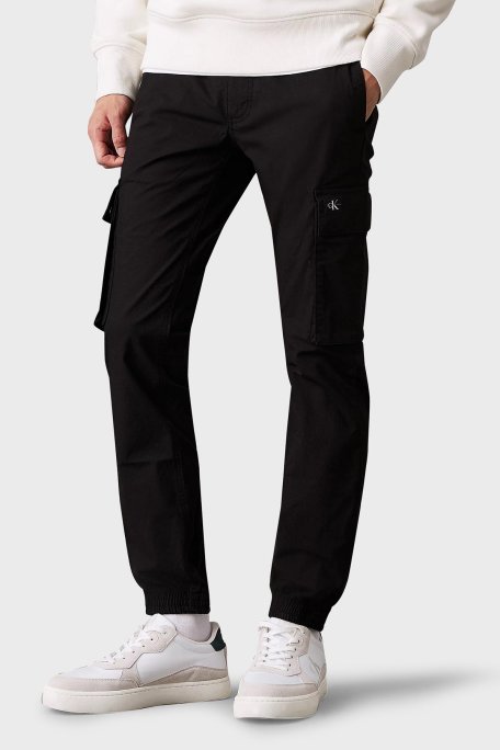 Calvin Klein Streç Pamuklu Skinny Fit Normal Bel Jogger J30J326438BEH Erkek Pantolon J30J326438 BEH SİYAH - Calvin Klein