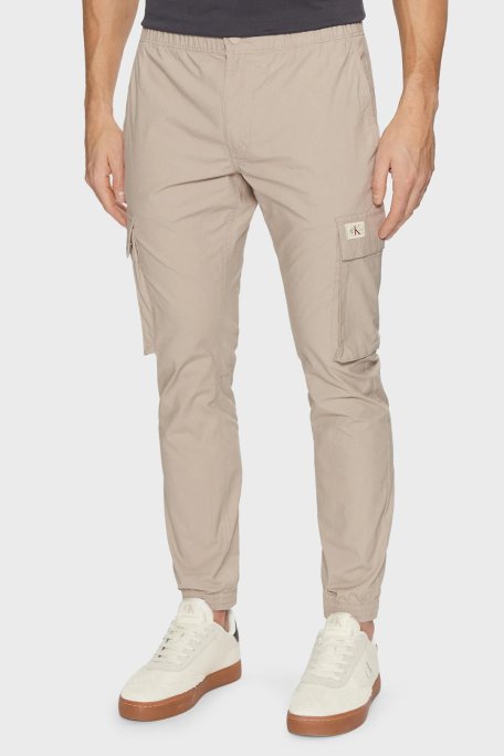 Calvin Klein Streç Pamuklu Skinny Fit Normal Bel Jogger J30J327614PAN Erkek Pantolon J30J327614 PAN BEJ - Calvin Klein