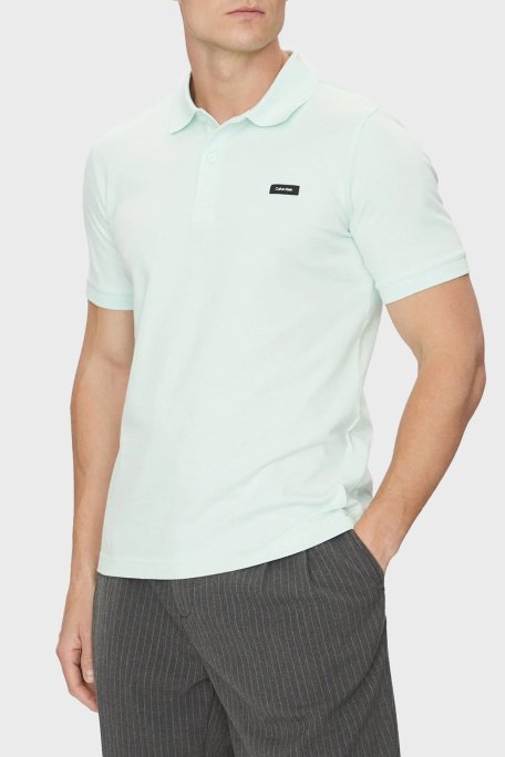 Calvin Klein Streç Pamuklu Slim Fit Düğmeli K10K111196CHJ Erkek Polo Yaka T Shirt K10K111196 CHJ MAVİ - Calvin Klein