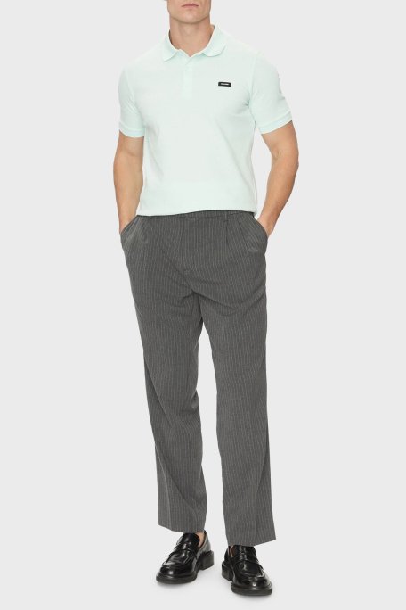 Calvin Klein Streç Pamuklu Slim Fit Düğmeli K10K111196CHJ Erkek Polo Yaka T Shirt K10K111196 CHJ MAVİ - Calvin Klein (1)