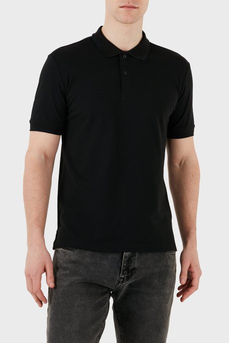 Calvin Klein Streç Pamuklu Slim Fit Düğmeli K10K114484BEH Erkek Polo Yaka T Shirt K10K114484 BEH SİYAH - Calvin Klein