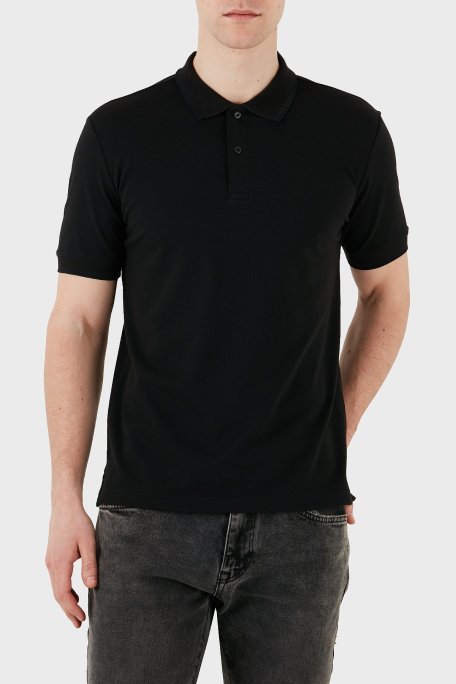 Calvin Klein Streç Pamuklu Slim Fit Düğmeli K10K114484BEH Erkek Polo Yaka T Shirt K10K114484 BEH SİYAH - Calvin Klein (1)