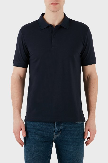 Calvin Klein Streç Pamuklu Slim Fit Düğmeli K10K114484CEF Erkek Polo Yaka T Shirt K10K114484 CEF LACİVERT - Calvin Klein
