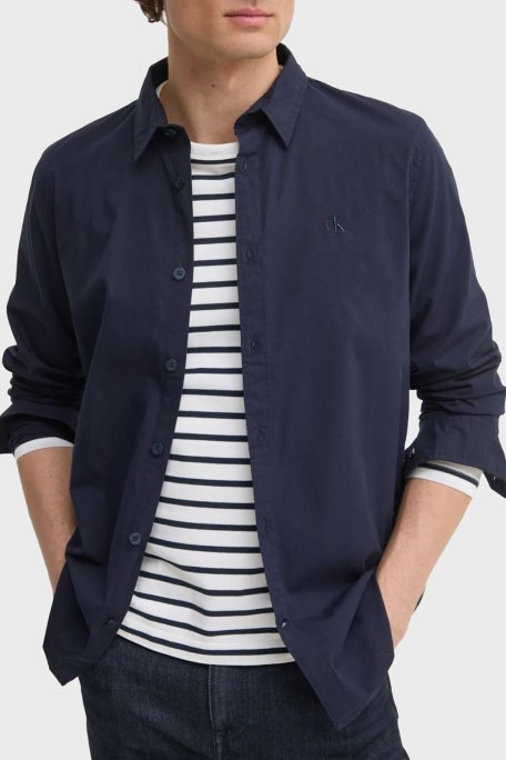 Calvin Klein Streç Pamuklu Slim Fit J30J324614CHW Erkek Gömlek J30J324614 CHW LACİVERT - Calvin Klein