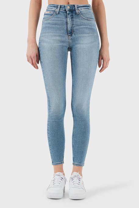 Calvin Klein Streç Pamuklu Slim Fit Yüksek Bel Süper Dar Paça Jeans J20J2244861AA Bayan Kot Pantolon J20J224486 1AA AÇIK MAVİ - Calvin Klein (1)