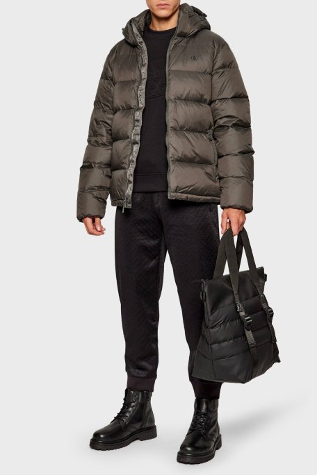 Calvin Klein Su İtici Regular Fit Çıkarılabilir Kapüşonlu LV04RC518GPAR Erkek Mont LV04RC518G PAR HAKİ - Calvin Klein (1)