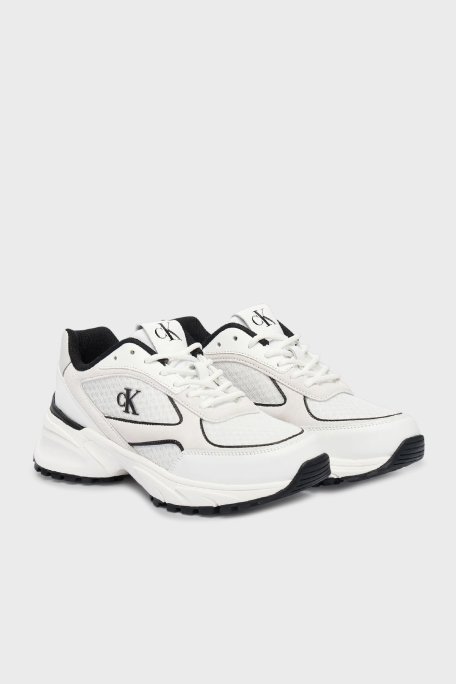 Calvin Klein Süet Detaylı Logolu Sneaker Ayakabı YW0YW0200901W Bayan Ayakkabı YW0YW02009 01W BEYAZ-SİYAH - Calvin Klein (1)