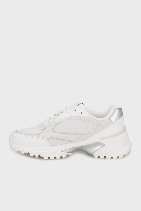 Calvin Klein Süet Detaylı Logolu Sneaker YW0YW020090LC Bayan Ayakkabı YW0YW02009 0LC BEYAZ - Calvin Klein (1)