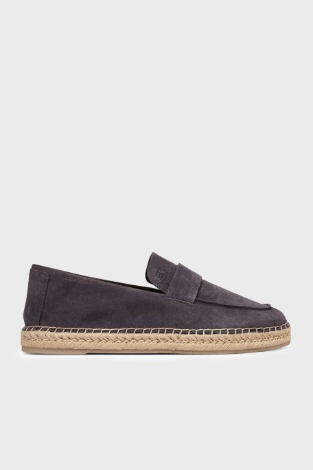 Calvin Klein Süet Logo Detaylı HM0HM02072GE7 Erkek Espadril HM0HM02072 GE7 KAHVE - Calvin Klein