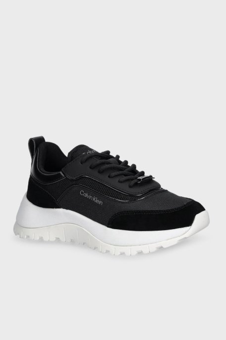 Calvin Klein Süet Logolu Sneaker HW0HW02487BEH Bayan Ayakkabı HW0HW02487 BEH SİYAH - Calvin Klein (1)