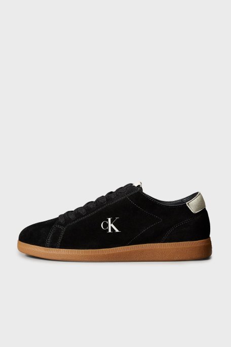 Calvin Klein Süet Logolu Sneaker YM0YM0132101J Erkek Ayakkabı YM0YM01321 01J SİYAH-KREM - Calvin Klein (1)