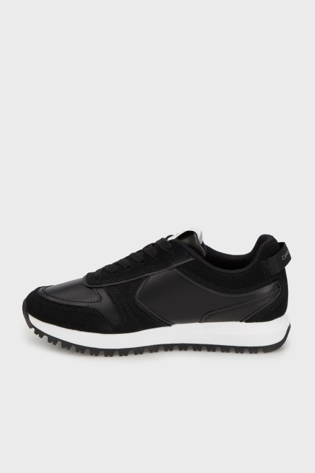 Calvin Klein Süet Logolu Sneaker YW0YW02052 Bayan Ayakkabı YW0YW02052 0GM SİYAH-BEYAZ - Calvin Klein (1)