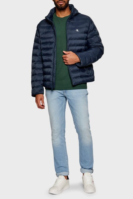 Calvin Klein Suya Dayanıklı Regular Fit Gizlenebilir Kapüşonlu LV04RC511GPPK Erkek Mont LV04RC511G PPK LACİVERT - Calvin Klein (1)