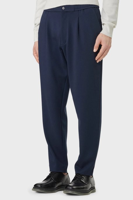 Calvin Klein Tapered Fit Normal Bel Daralan Paça LV04LF607GCEF Erkek Pantolon LV04LF607G CEF LACİVERT - Calvin Klein