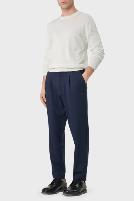 Calvin Klein Tapered Fit Normal Bel Daralan Paça LV04LF607GCEF Erkek Pantolon LV04LF607G CEF LACİVERT - Calvin Klein (1)