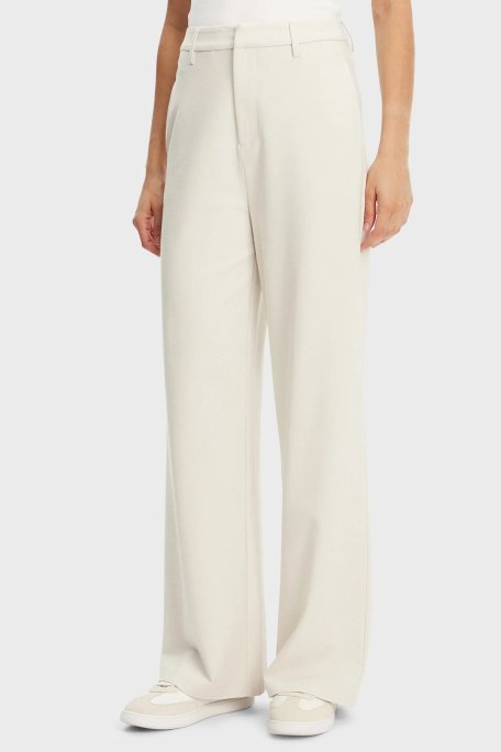 Calvin Klein Wide Leg Orta Yüksek Bel Geniş Paça J20J225334ADA Bayan Pantolon J20J225334 ADA BEYAZ - Calvin Klein