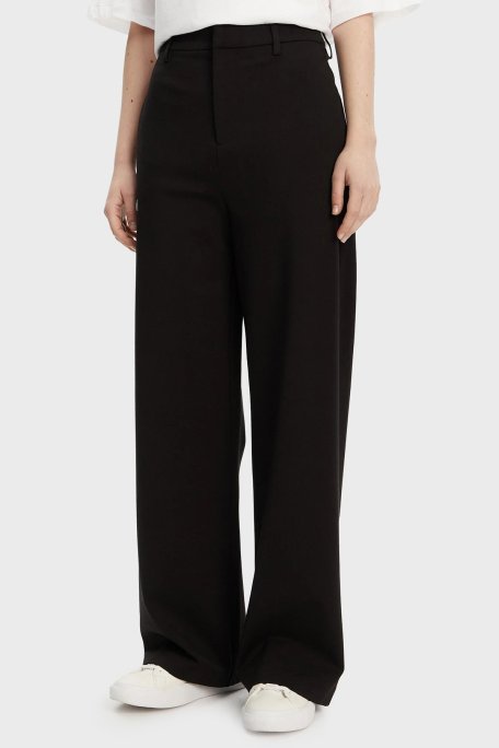 Calvin Klein Wide Leg Orta Yüksek Bel Geniş Paça J20J225334BEH Bayan Pantolon J20J225334 BEH SİYAH - Calvin Klein